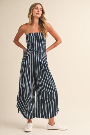 Strapless Wide-leg Jumpsuit