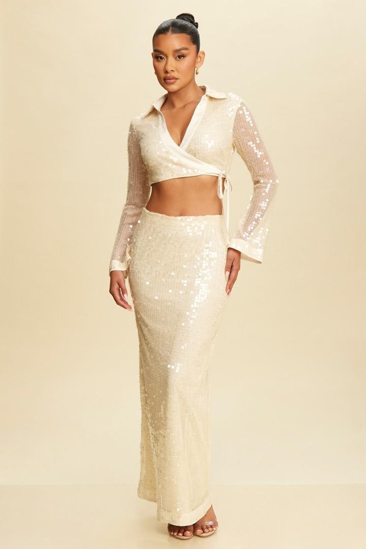 SET TOP/SKIRT SEQUINS 10822
