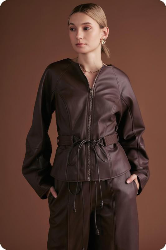 Faux Leather Jacket 9421