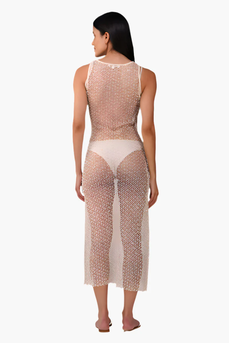 Pearls Sheer Mesh Dress A&B 3014