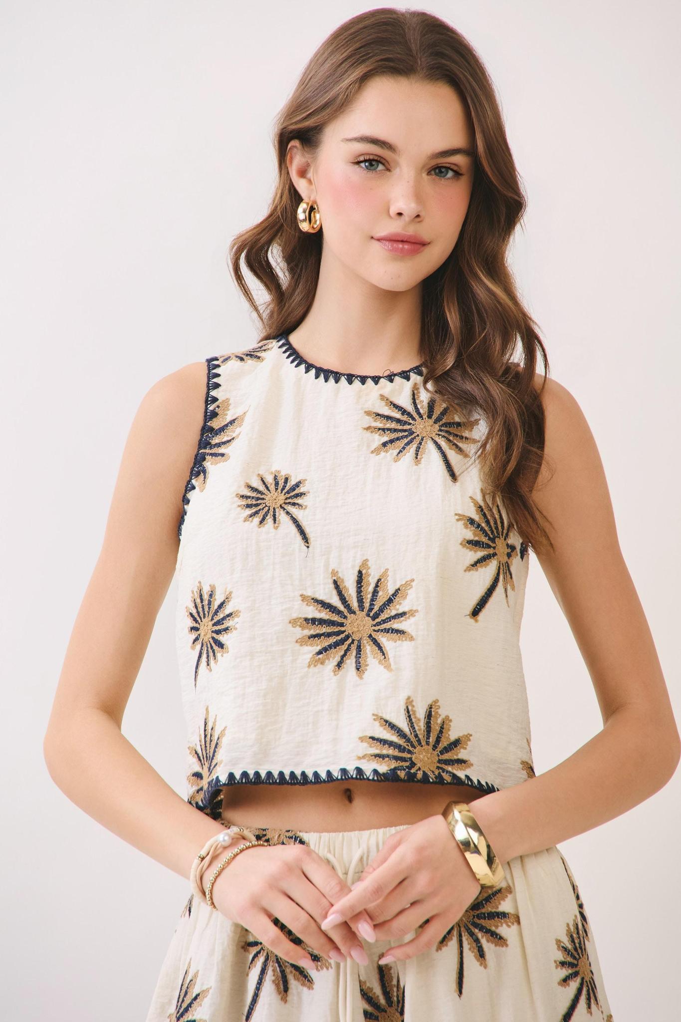 Palm Tree Top/Short Set 9971