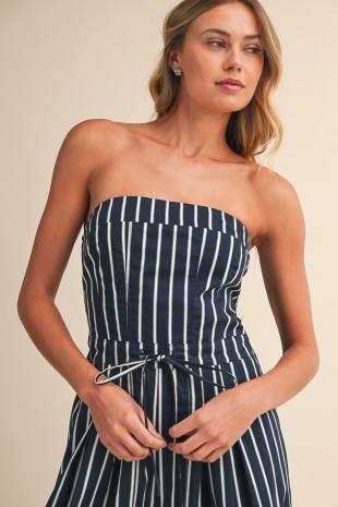 Strapless Wide-leg Jumpsuit