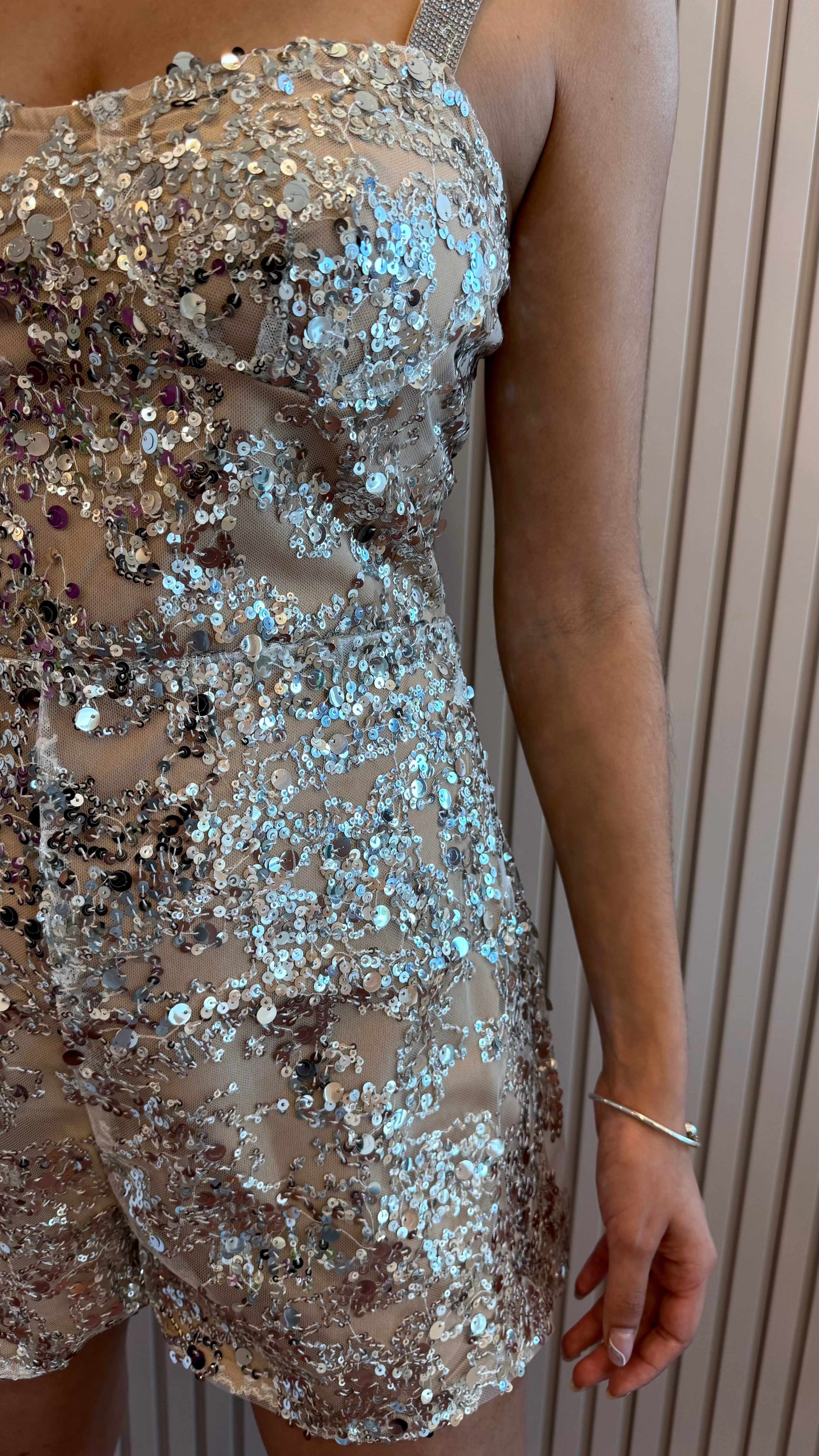 BRIELLA SEQUIN ROMPER