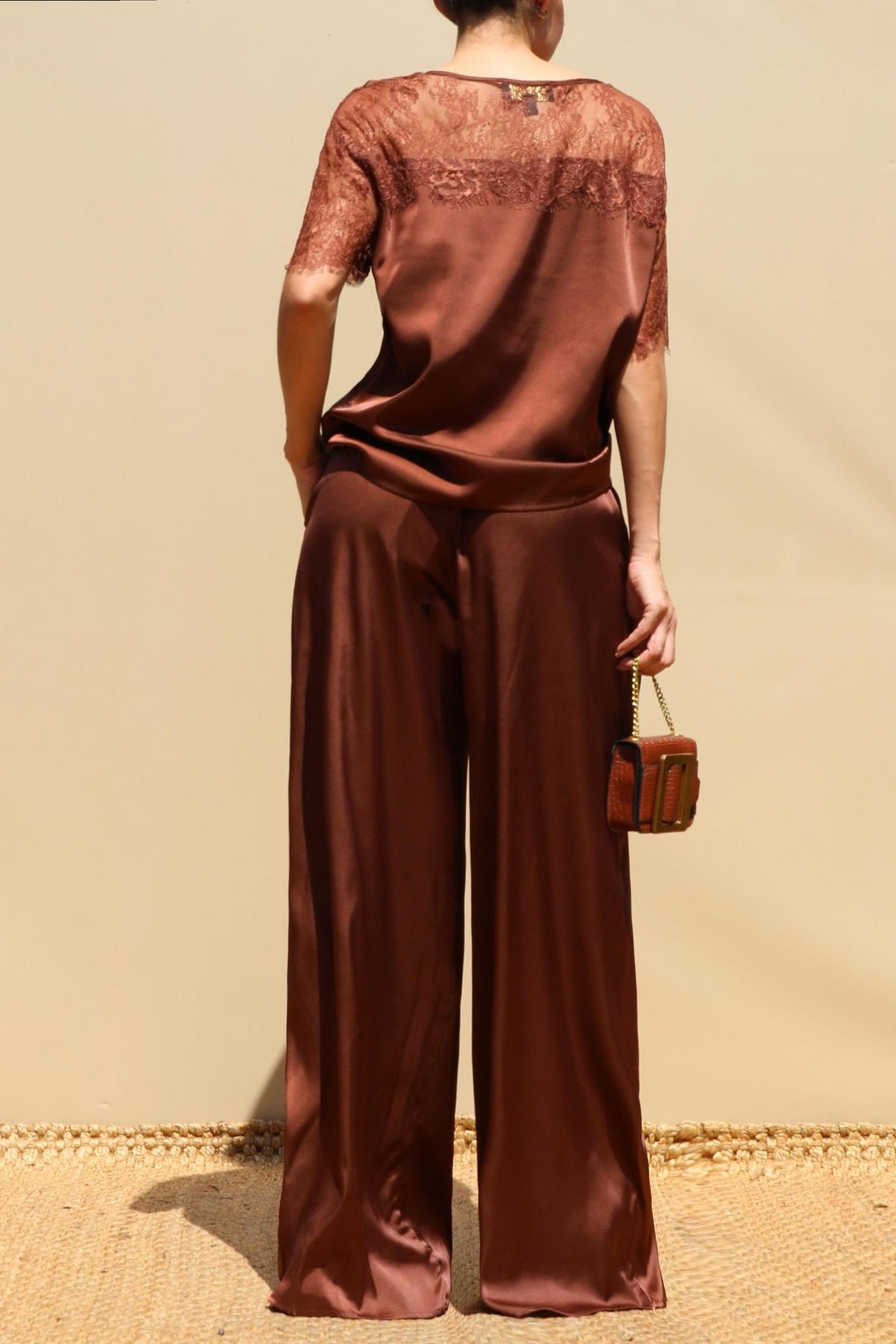 Alessandra Set Satin Top/Pants