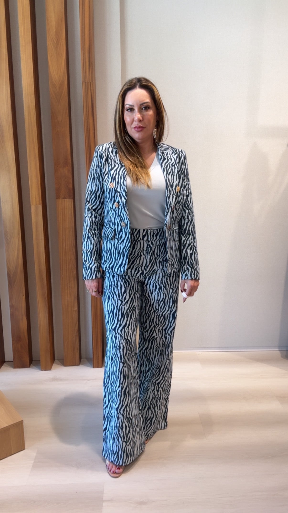 Zebra Set Fitted Blazer/Pant 10820-10608