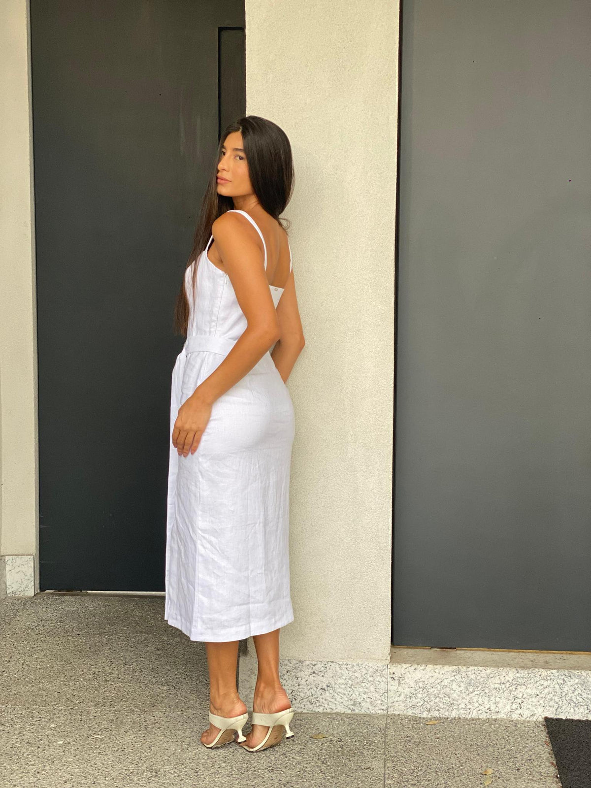 Midi Dress Razzo Linen 901839