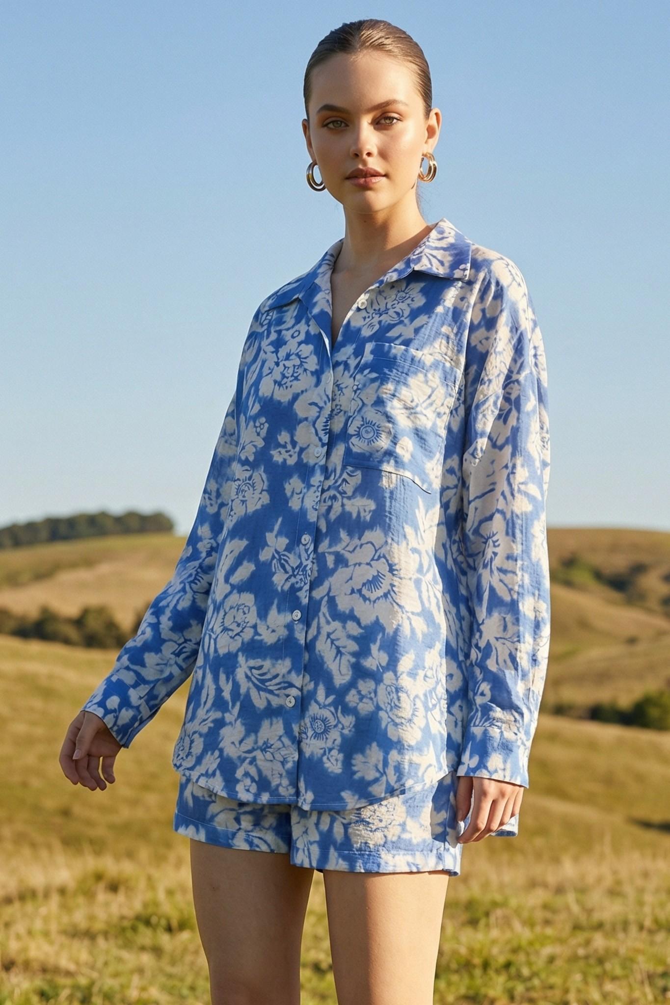 Floral Top/Shorts Set 29016