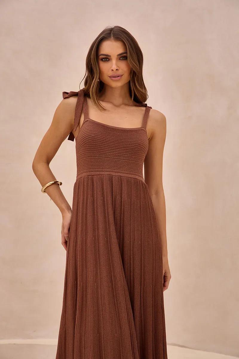 SKUNK LONG KNITTED DRESS I25596246