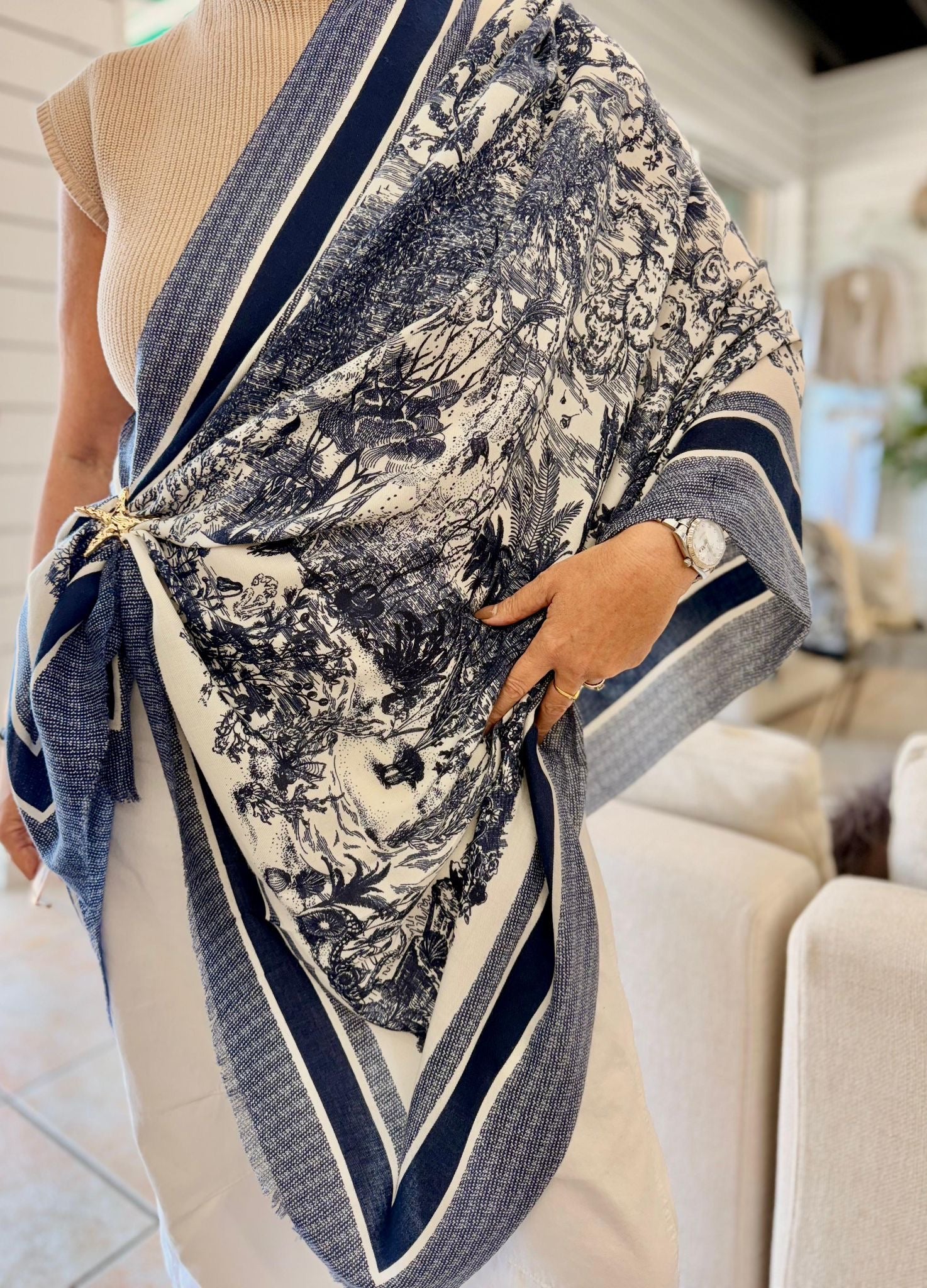 Shawl Dior Print P004