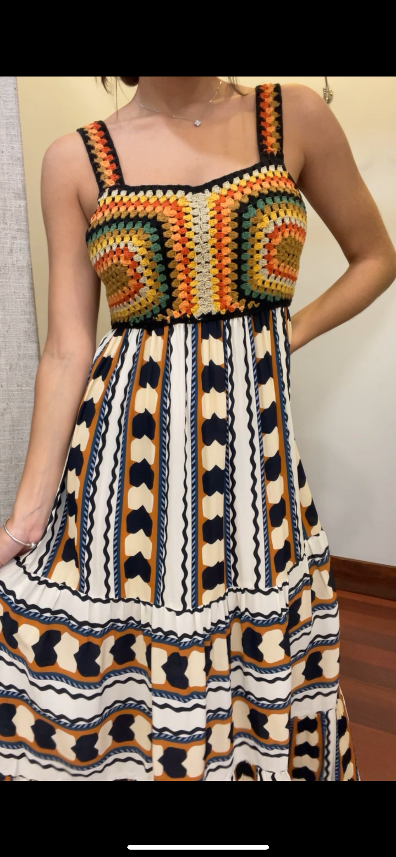 JUNGLE STRAP A&B MAXI DRESS - Blueberry Boutique