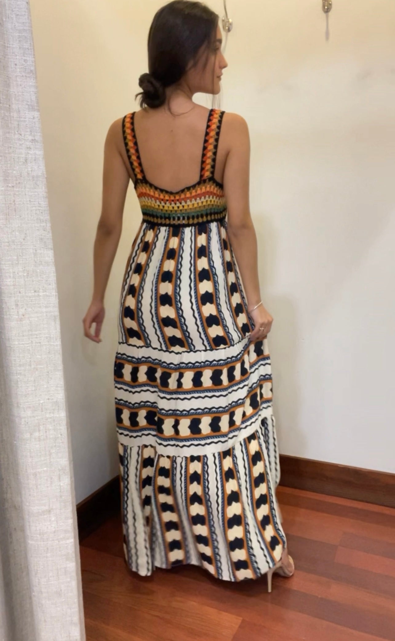 JUNGLE STRAP A&B MAXI DRESS - Blueberry Boutique