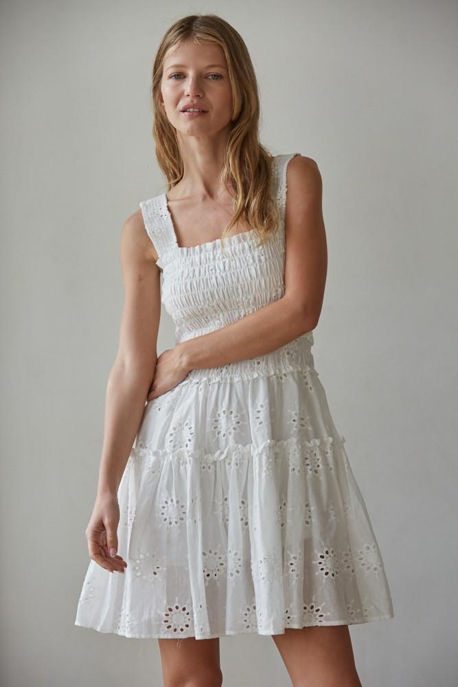 Alexie Eyelet Smocked Mini 9316