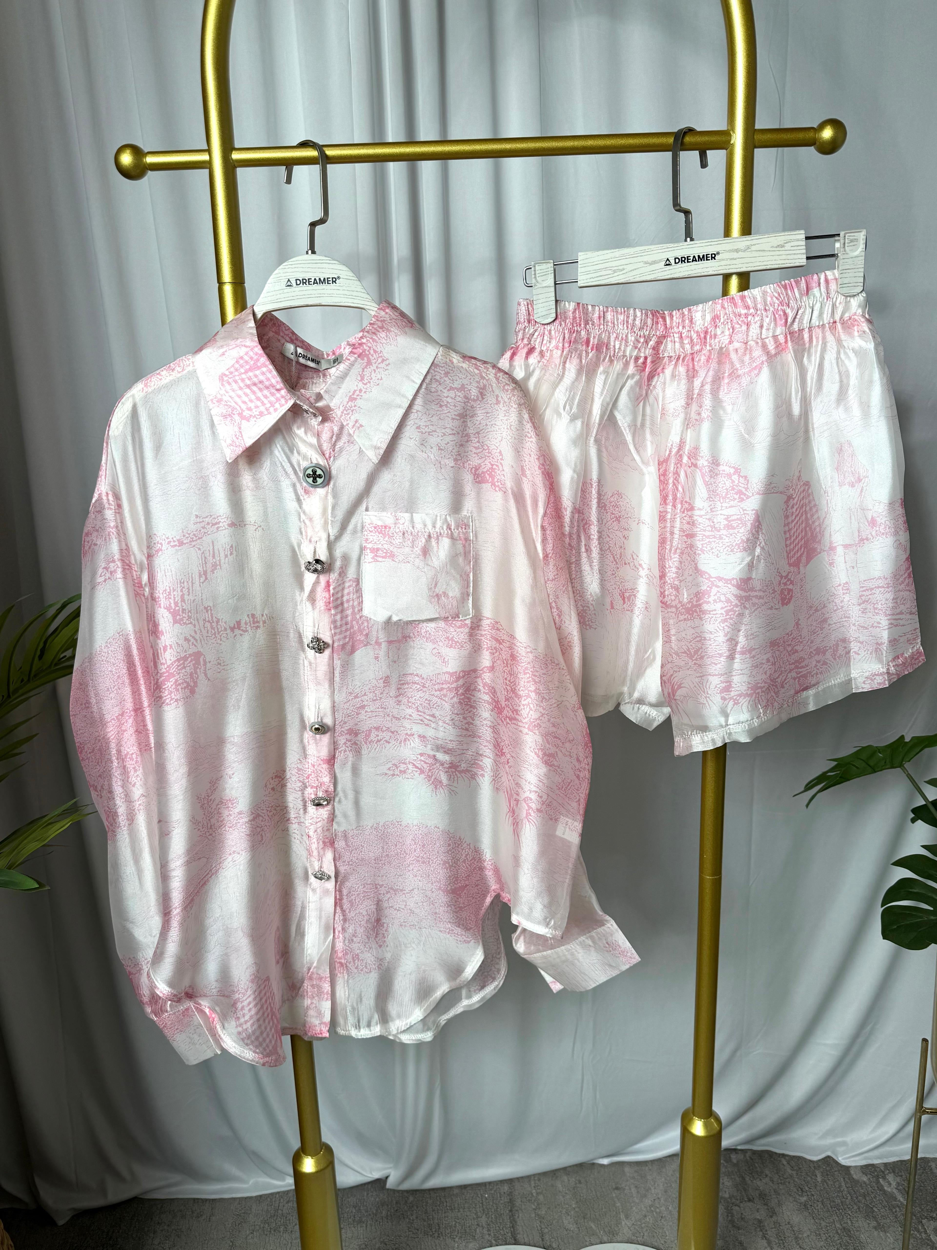 Set Shirt/shorts Silk Italy 2987