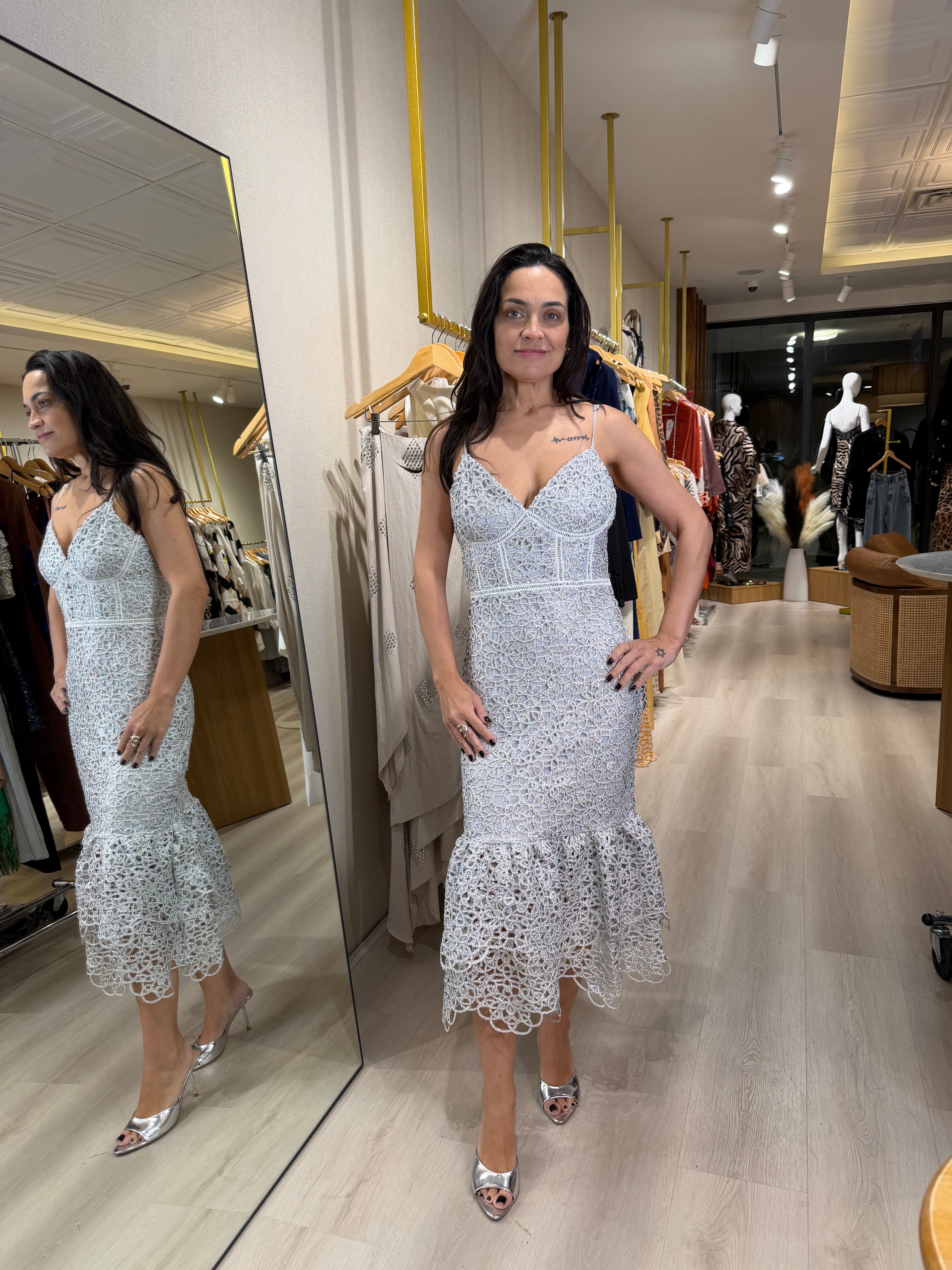 LACE MIDI DRESS JM 16007