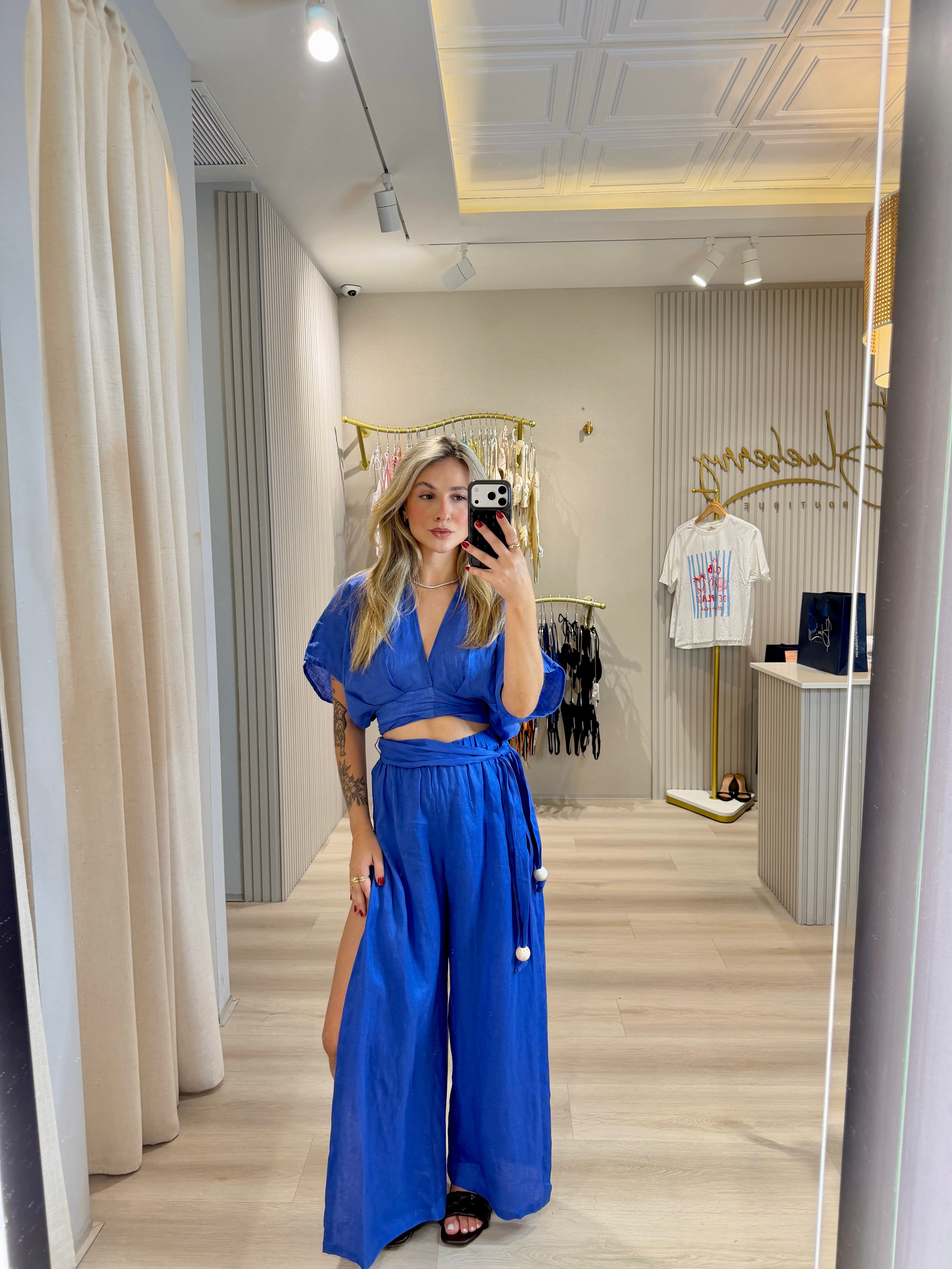 Linen Cropped Elan 11578