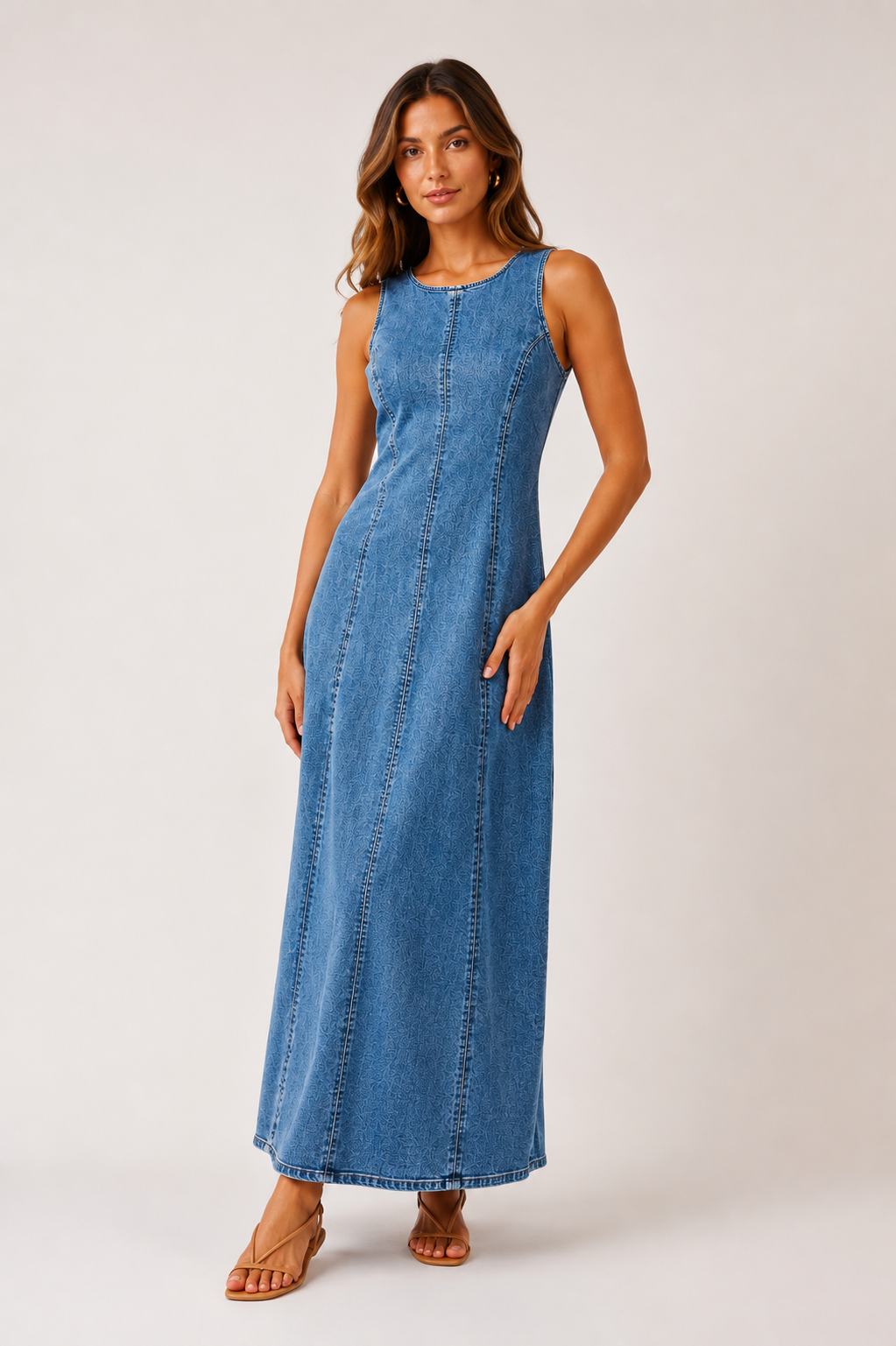 Denim Dress Midi 26A641