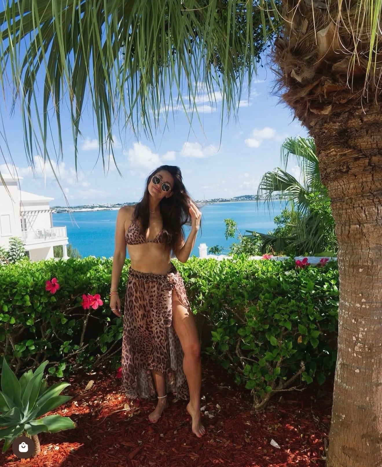 Leopard Pareo Wrap Skirt