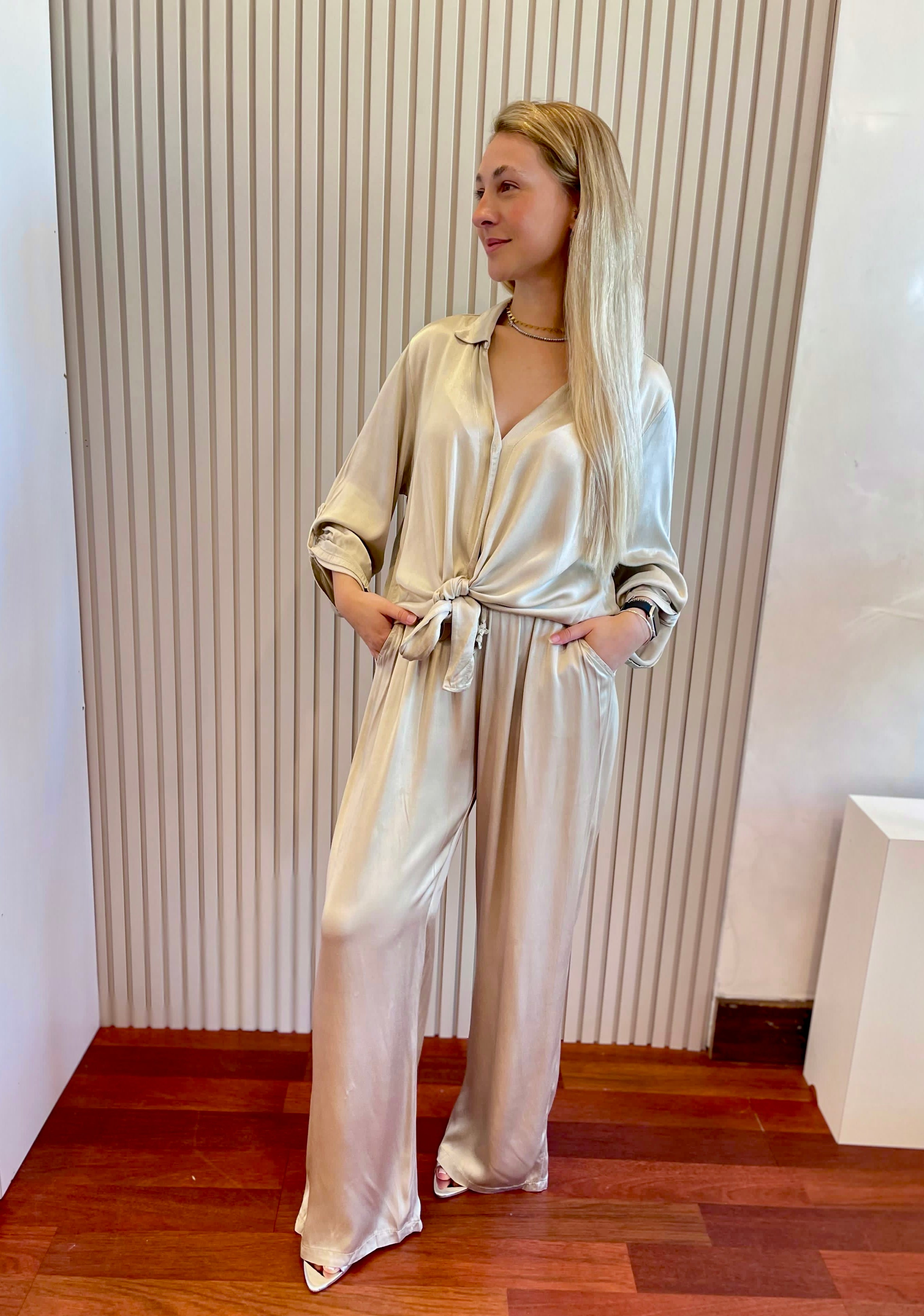 PANT SILK SATIN ITALY 21269