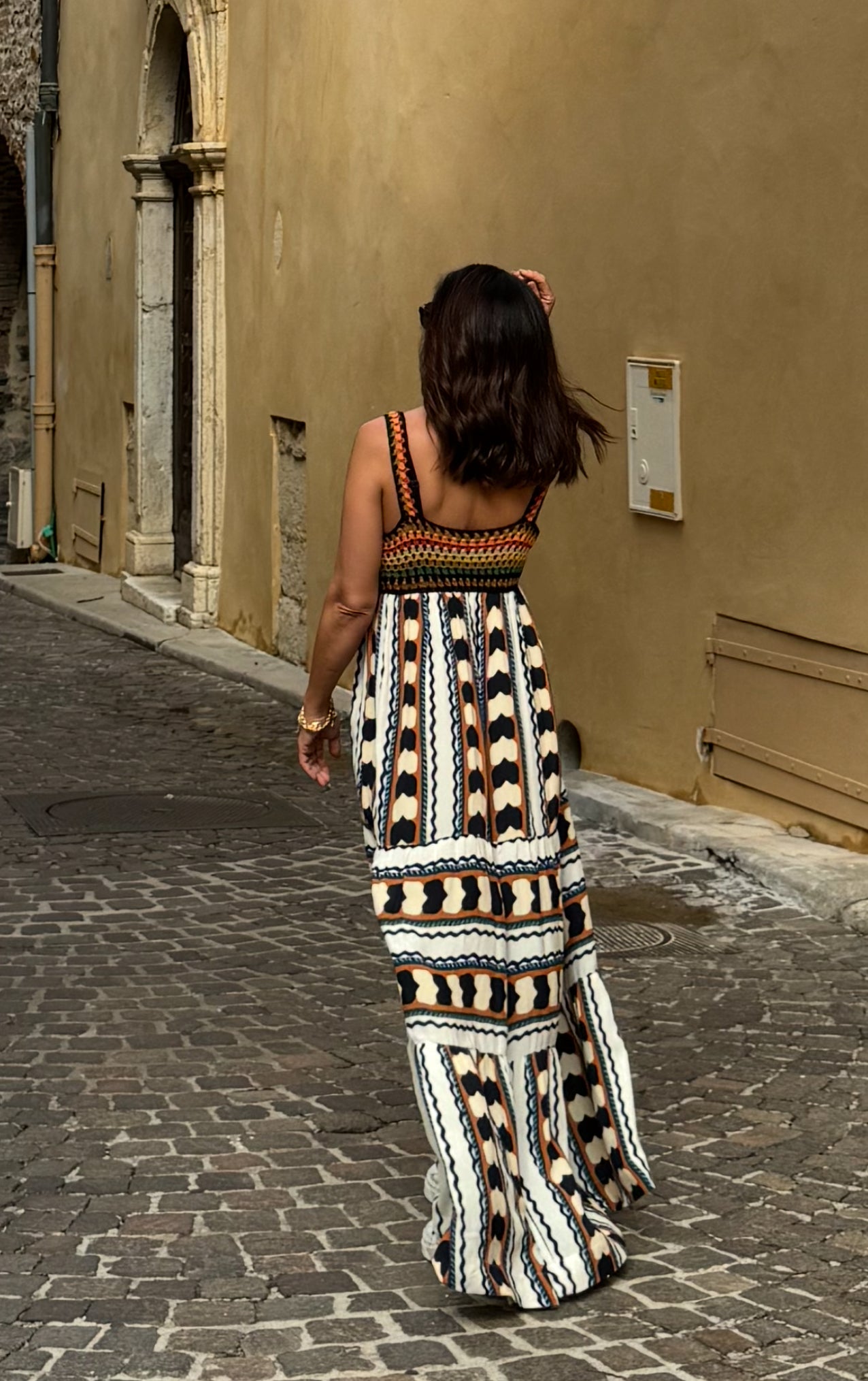 JUNGLE STRAP A&B MAXI DRESS - Blueberry Boutique