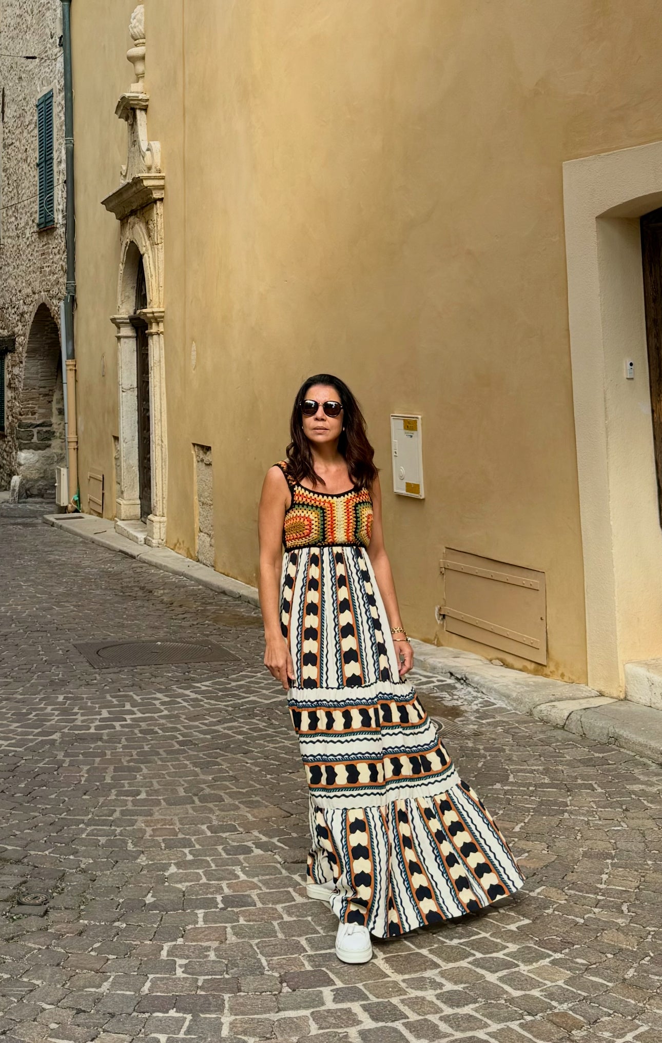 JUNGLE STRAP A&B MAXI DRESS - Blueberry Boutique