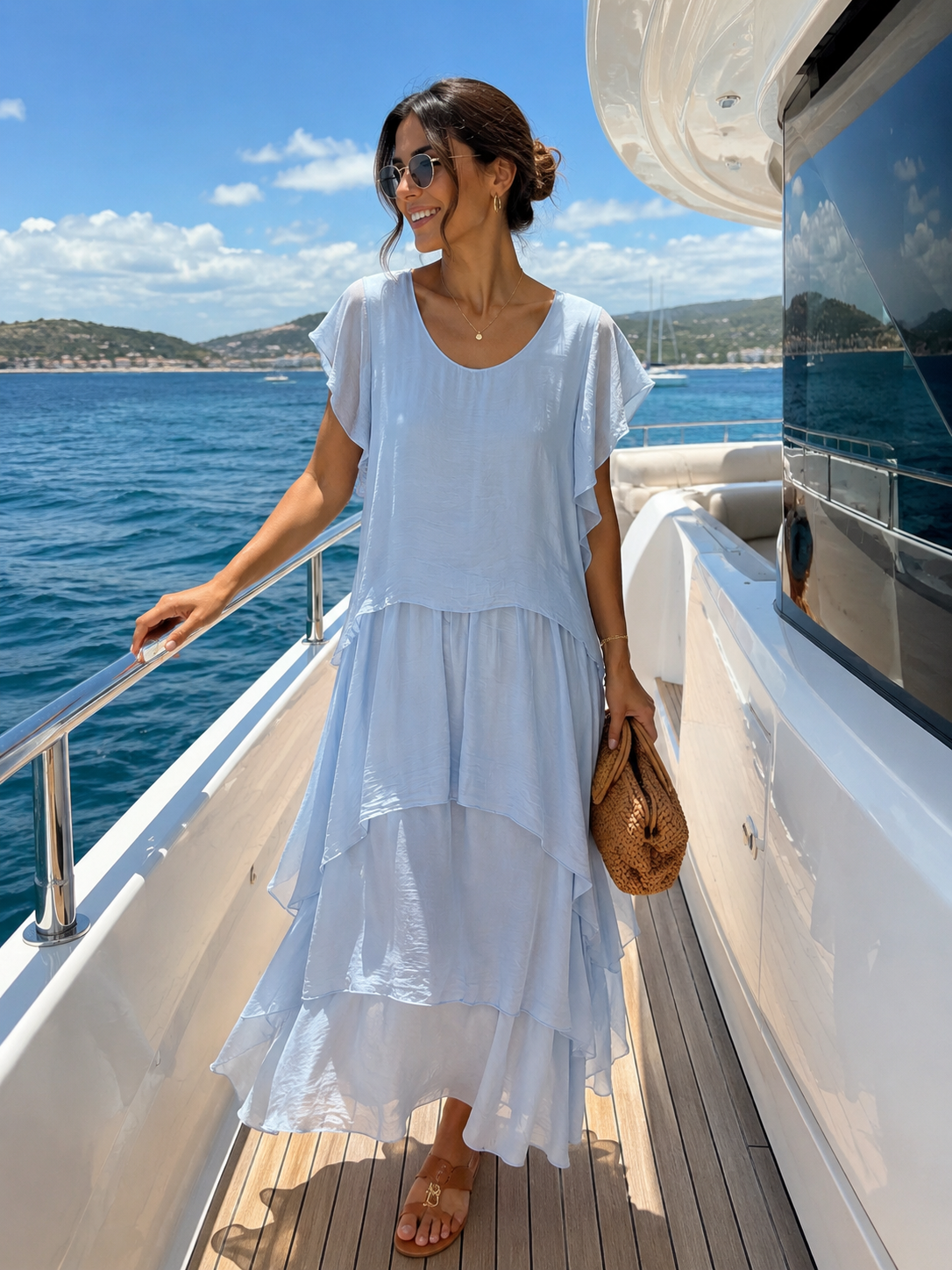 Dress Silk Italy Ruffles 16456