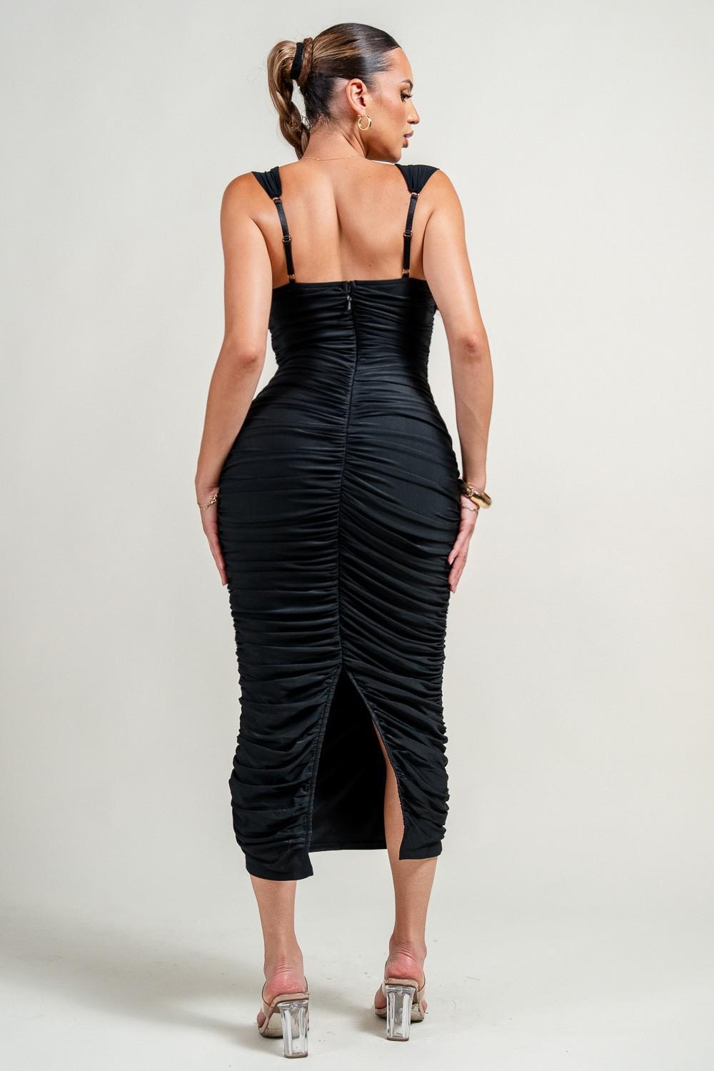 Tabby Ruched Midi Dress 30179