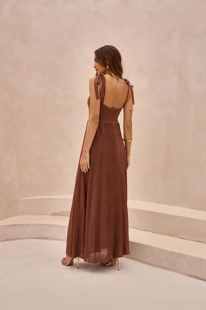 SKUNK LONG KNITTED DRESS I25596246