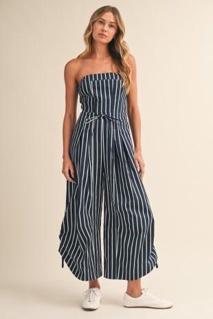 Strapless Wide-leg Jumpsuit