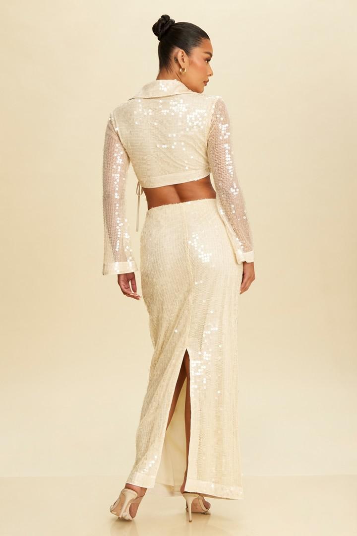 SET TOP/SKIRT SEQUINS 10822