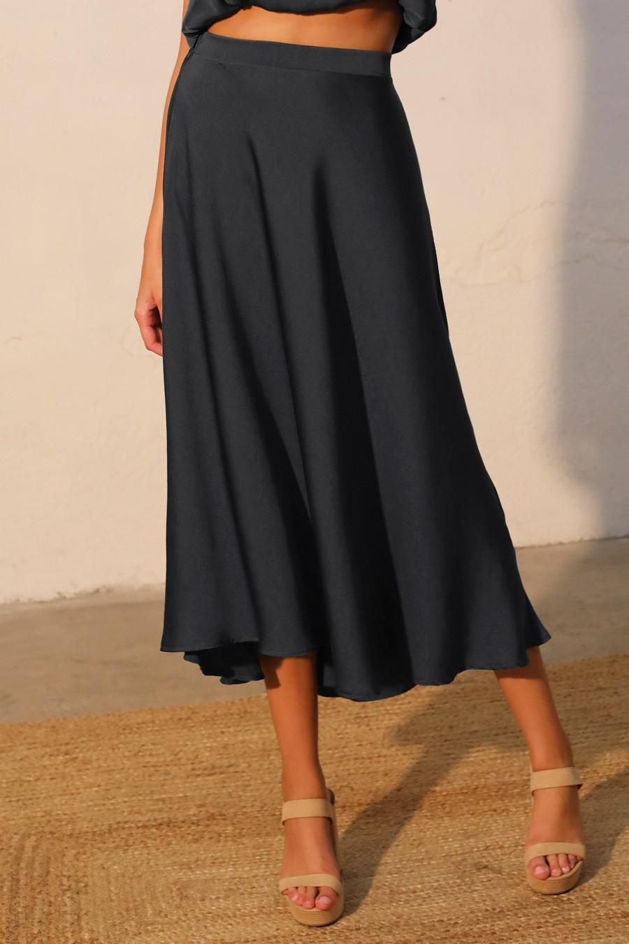 Silvey Silk  Midi Skirt  8575