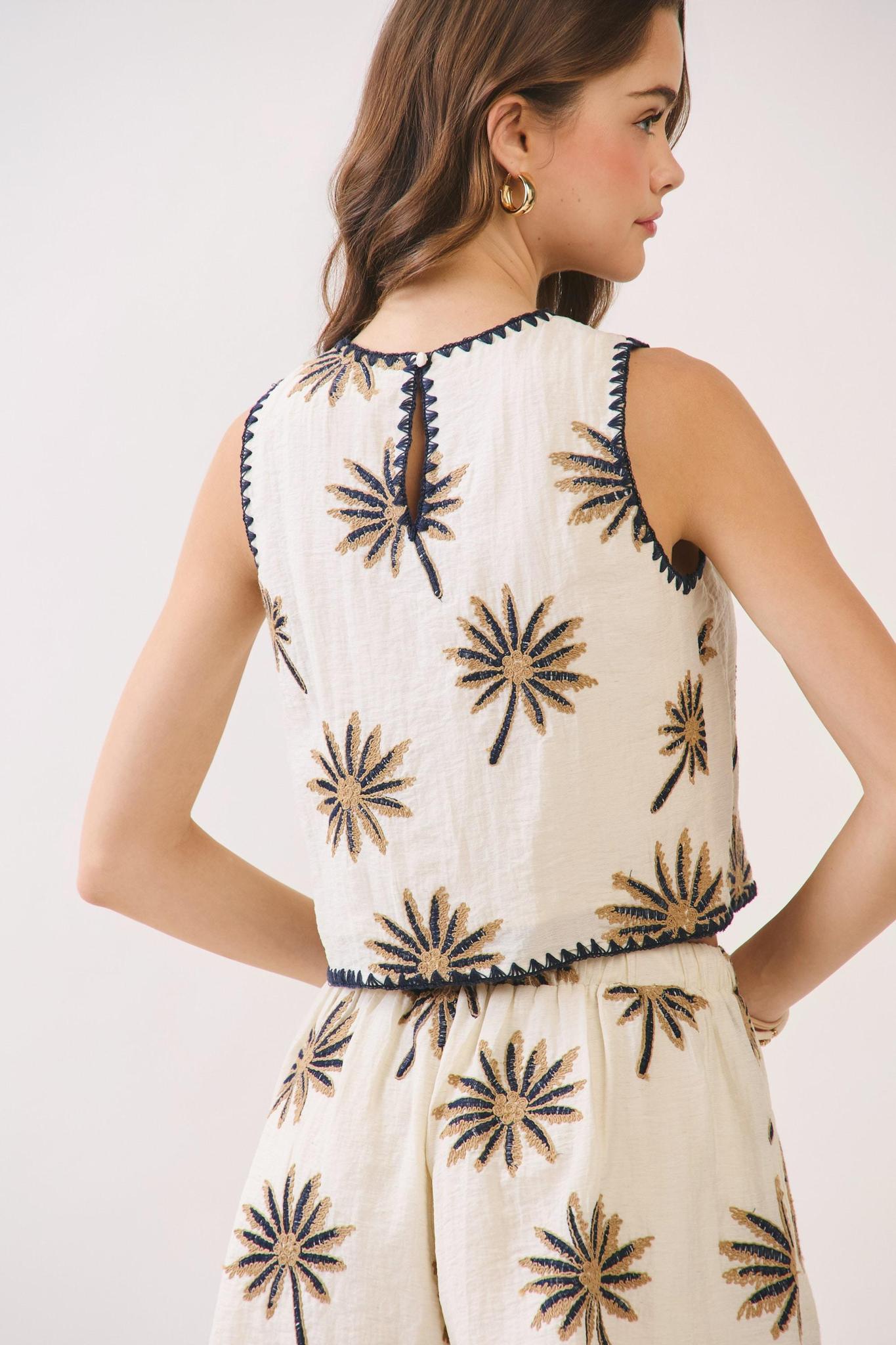Palm Tree Top/Short Set 9971