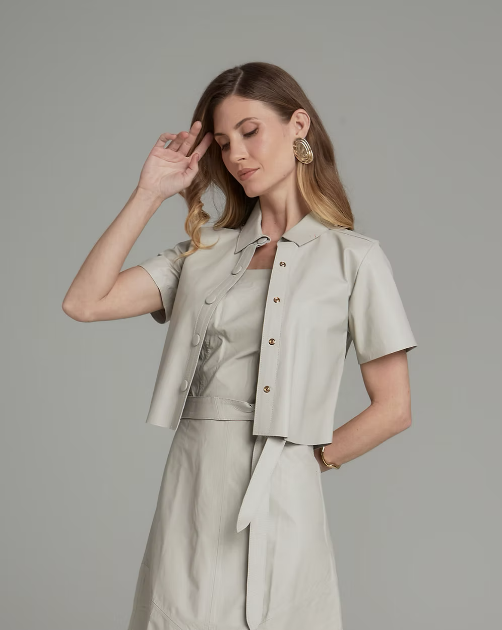 Cropped Shirt Leather 1199