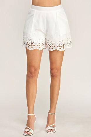 Eyelet Wave Hem Short 42688