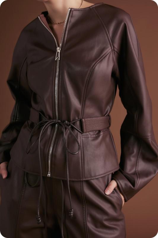 Faux Leather Jacket 9421