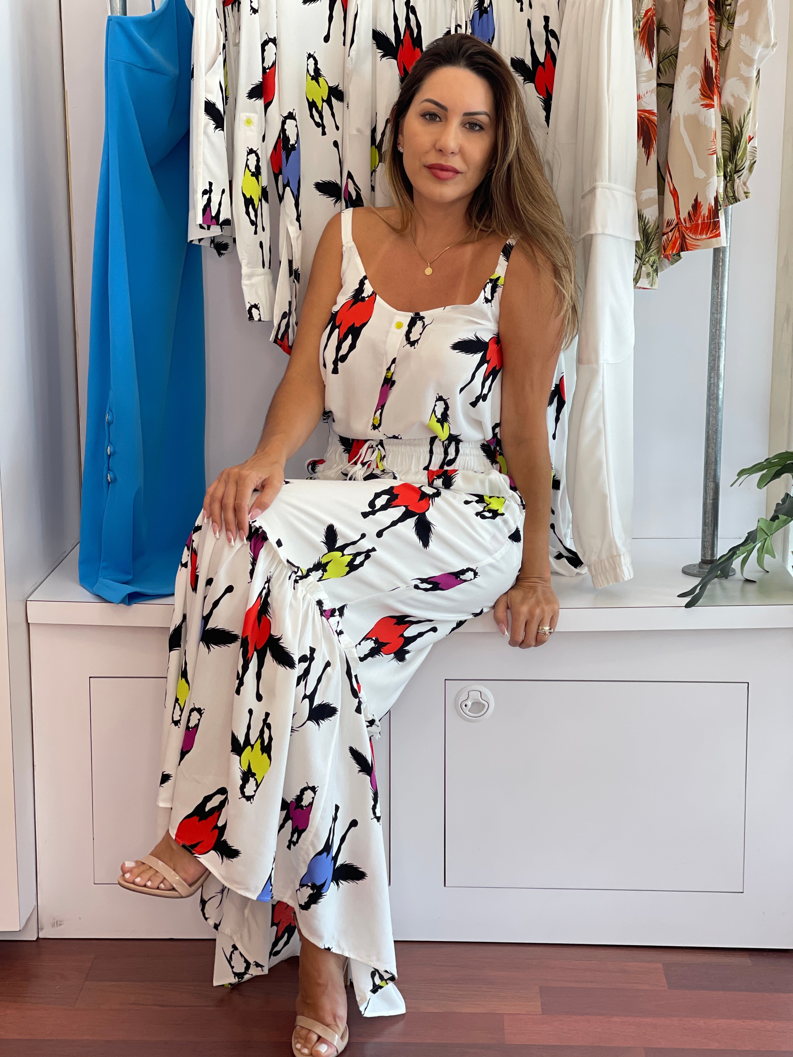 TALIA SKIRT HORSE - Blueberry Boutique