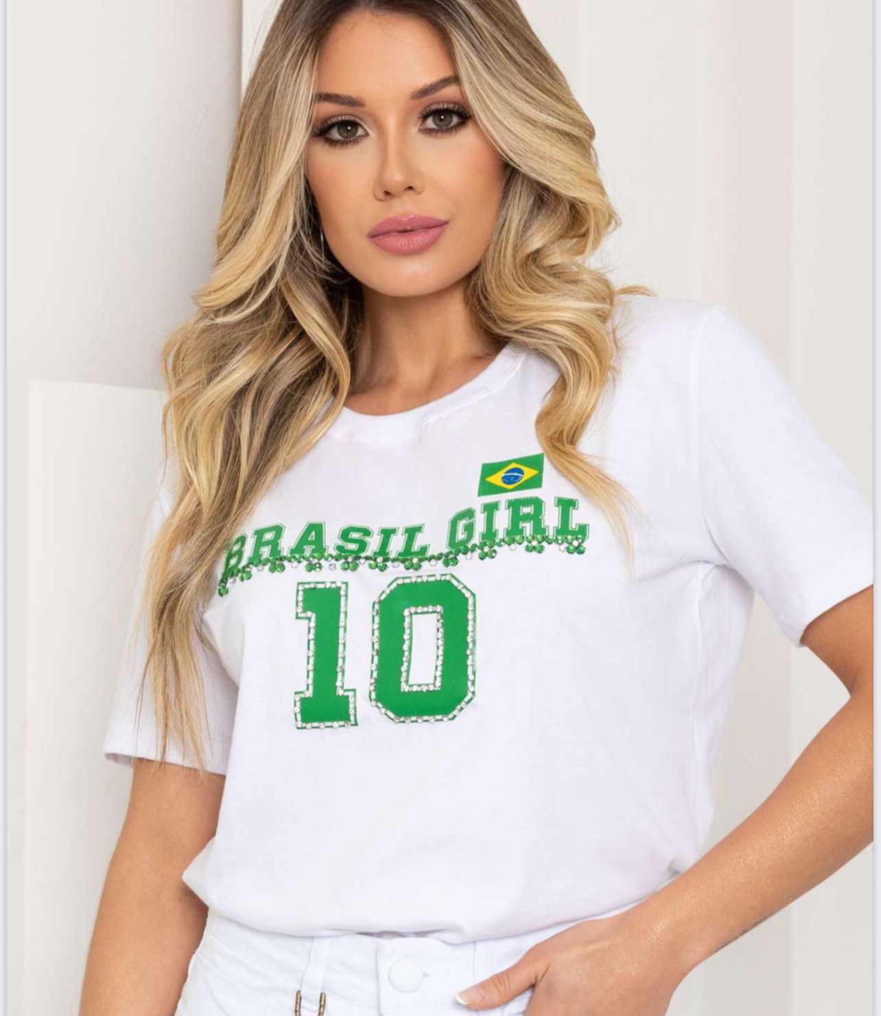 T-SHIRT BRASIL GIRL - Blueberry Boutique